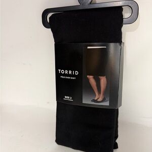 Torrid Black Fold Over Waist Tights